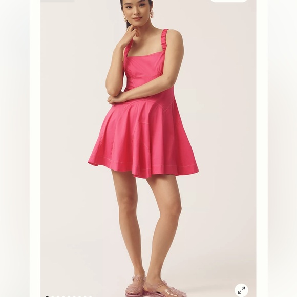 Anthropologie Pink Sleeveless Mini Dress Large - Picture 7 of 7